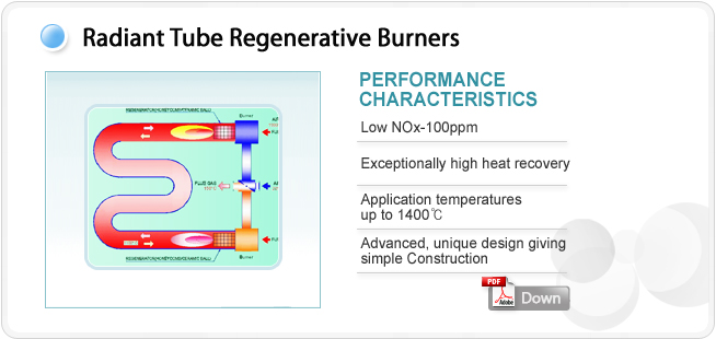 Radiant Tube Regenerative Burners